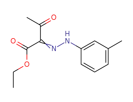 Molecular Structure of 18804-76-7 (Butanoic acid, 2-[2-(3-Methylphenyl)hydrazinylidene]-3-oxo-, ethyl ester)