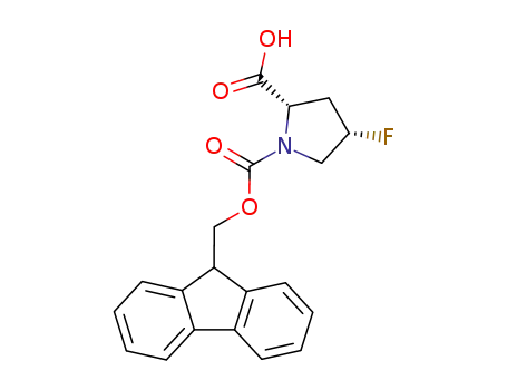 Molecular Structure of 203866-19-7 ((2S,4S)-FMOC-4-FLUORO-PYRROLIDINE-2-CARBOXYLIC ACID)