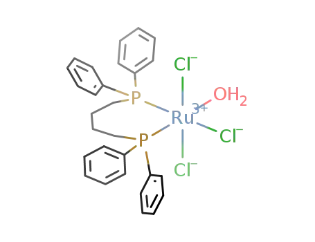 Molecular Structure of 243643-58-5 (mer-[(1,4-bis(diphenylphosphino)butane)aquatrichlororuthenium(III)])