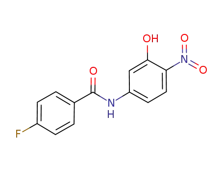 Molecular Structure of 807640-28-4 (Benzamide, 4-fluoro-N-(3-hydroxy-4-nitrophenyl)-)
