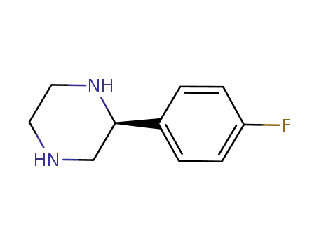 Molecular Structure of 612507-29-6 (Piperazine, 2-(4-fluorophenyl)-, (2S)- (9CI))