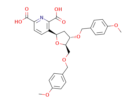 3-[4S-(4-methoxy-benzyloxy)-5R-(4-methoxy-benzyloxymethyl)-tetrahydro-furan-2R-yl]-pyridine-2,6-dicarboxylic acid