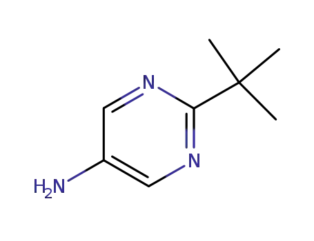 Molecular Structure of 59950-55-9 (5-Pyrimidinamine, 2-(1,1-dimethylethyl)- (9CI))