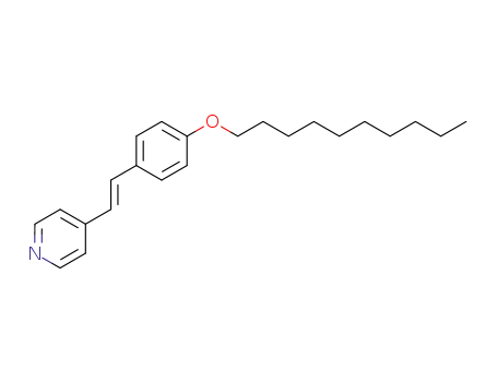 Molecular Structure of 116223-50-8 (Pyridine, 4-[2-[4-(decyloxy)phenyl]ethenyl]-, (E)-)