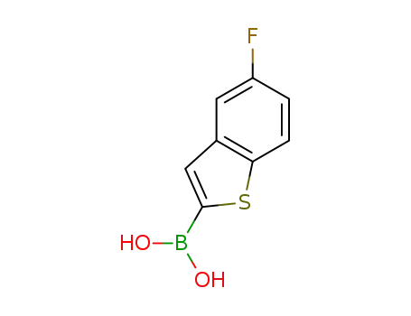Molecular Structure of 501944-42-9 (5-Fluorobenzothiophene-2-boronic acid)