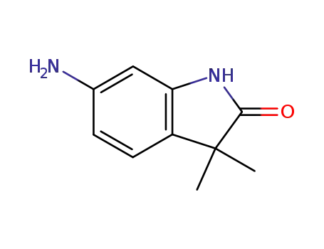 Molecular Structure of 100510-65-4 (6-AMINO-3,3-DIMETHYL-2-OXO-1,3-DIHYDRO-INDOLE)