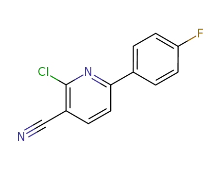 Molecular Structure of 31776-83-7 (2-CHLORO-6-(4-FLUOROPHENYL)NICOTINONITRILE)