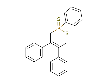 Molecular Structure of 114856-24-5 (2H-1,2-Thiaphosphorin, 3,6-dihydro-2,4,5-triphenyl-, 2-sulfide)