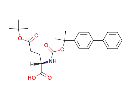 Molecular Structure of 47709-87-5 (L-Glutamic acid, N-[(1-[1,1'-biphenyl]-4-yl-1-methylethoxy)carbonyl]-,
5-(1,1-dimethylethyl) ester)