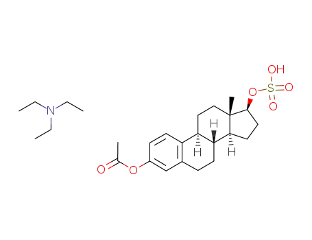 Molecular Structure of 29362-60-5 (3-Acetoxy-17β-sulfooxyestra-1,3,5(10)-triene triethylammonium salt)