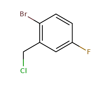 Molecular Structure of 857276-61-0 (2-Bromo-5-fluorobenzyl chloride)