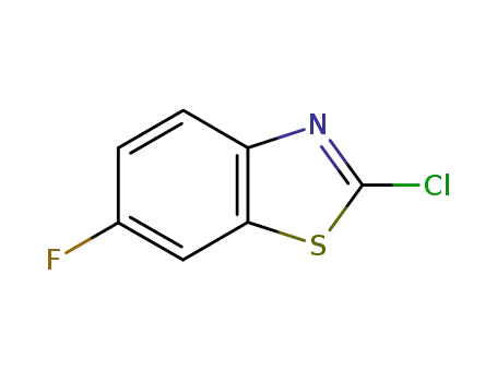Molecular Structure of 399-74-6 (2-Chloro-6-fluorobenzothiazole)