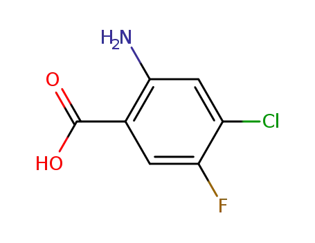 Molecular Structure of 108288-16-0 (BENZOIC ACID,2-AMINO-4-CHLORO-5-FLUORO-)