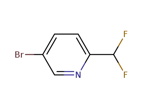 Molecular Structure of 845827-13-6 (PYRIDINE, 5-BROMO-2-(DIFLUOROMETHYL)-)