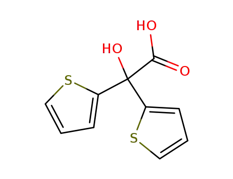 Molecular Structure of 4746-63-8 (2-HYDROXY-2,2-BIS(2-THIENYL) ACETIC ACID)