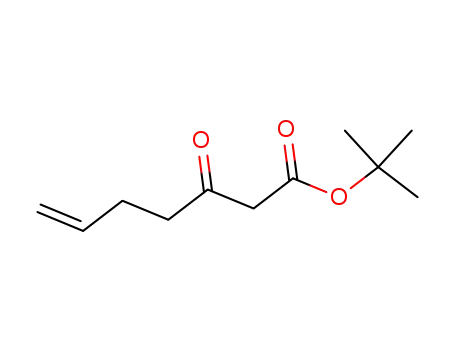Molecular Structure of 87894-21-1 (6-Heptenoic acid, 3-oxo-, 1,1-dimethylethyl ester)