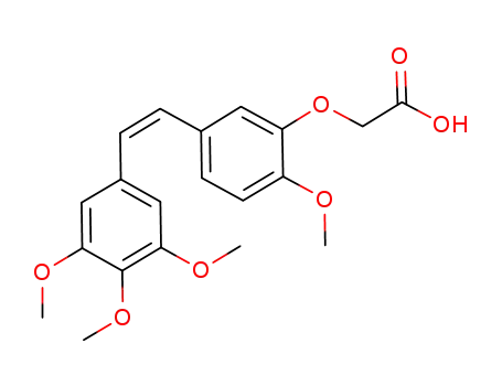 Molecular Structure of 763903-09-9 (2-{2-methoxy-5-[(Z)-2-(3,4,5-trimethoxyphenyl)-1-ethenyl]phenoxy}acetic acid)