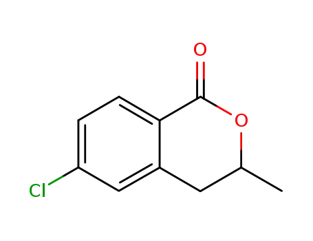 Molecular Structure of 72989-49-2 (1H-2-Benzopyran-1-one, 6-chloro-3,4-dihydro-3-methyl-)