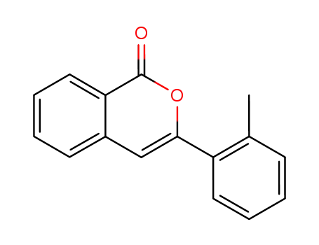 Molecular Structure of 73318-30-6 (3-(2-TOLYL)-1H-2-BENZOPYRAN-1-ONE)