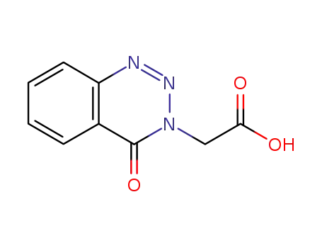 Molecular Structure of 97609-01-3 ((4-OXO-1,2,3-BENZOTRIAZIN-3(4H)-YL)ACETIC ACID)