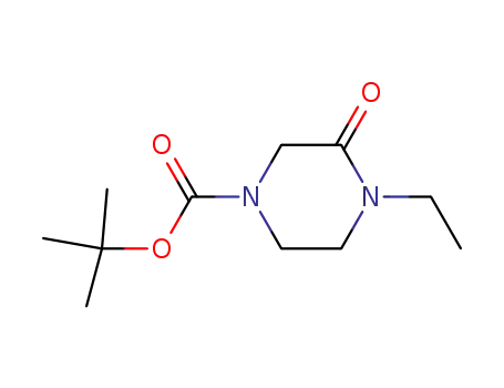 Molecular Structure of 194350-95-3 (1-ETHYL-4-(TERT-BUTYLOXYCARBONYL)PIPERAZIN-2-ONE)