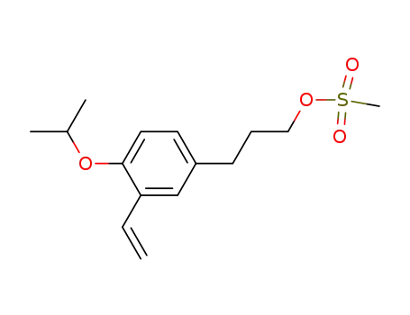Molecular Structure of 594858-56-7 (Benzenepropanol, 3-ethenyl-4-(1-methylethoxy)-, methanesulfonate)
