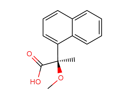 Molecular Structure of 63628-26-2 ((R)-(-)-2-METHOXY-2-(1-NAPHTHYL)PROPIONIC ACID)