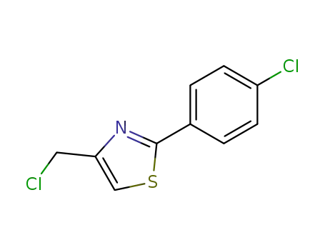 Molecular Structure of 17969-22-1 (4-(CHLOROMETHYL)-2-(4-CHLOROPHENYL)-1,3-THIAZOLE)