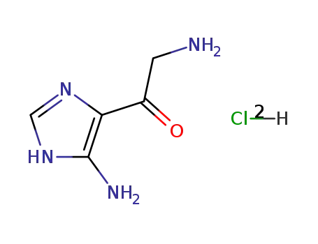 Molecular Structure of 69195-92-2 (Ethanone, 2-amino-1-(5-amino-1H-imidazol-4-yl)-,hydrochloride (1:2))