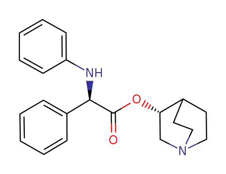Molecular Structure of 1233329-45-7 ((R)-((R)-quinuclidin-3-yl) 2-phenyl-2-(phenylamino)-acetate)
