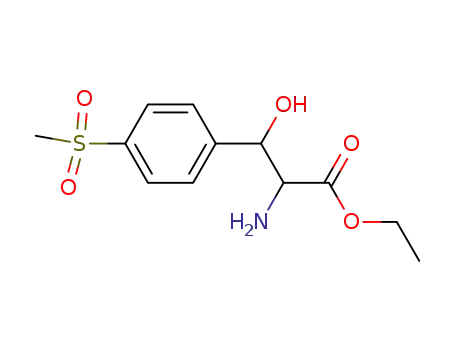 Molecular Structure of 100483-39-4 (BETA-HYDROXY-4-(METHYLSULFONYL)-PHENYLALANINE ETHYL ESTER)