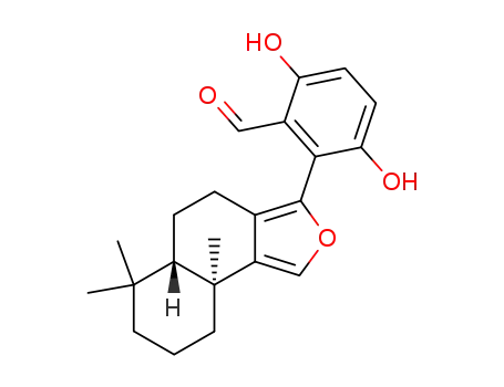 3,6-dihydroxy-2-(6',6',9'a-trimethyl-4',5',5'aS,6',7',8',9',9'aS-octahydronaphtho[1,2-c]furan-3'-yl)-benzaldehyde