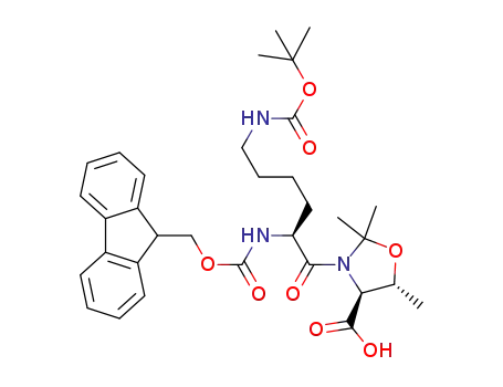 Molecular Structure of 911838-56-7 (FMOC-LYS(BOC)-THR(PSIME,MEPRO)-OH)