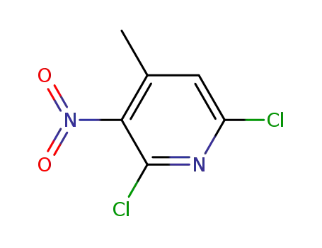 Molecular Structure of 60010-03-9 (2,6-Dichloro-4-methyl-3-nitropyridine)