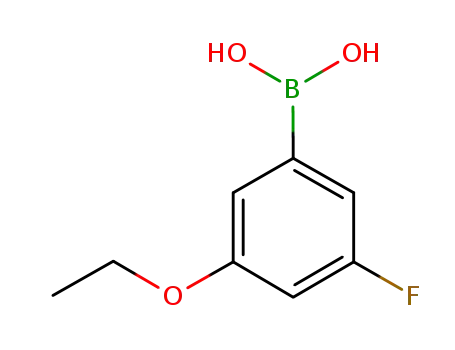 Molecular Structure of 850589-53-6 (3-ETHOXY-5-FLUOROBENZENEBORONIC ACID)