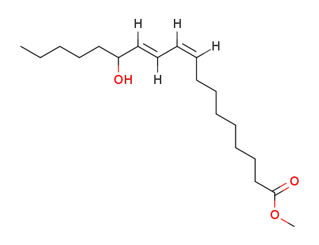 Molecular Structure of 6410-93-1 (methyl (9E,11Z)-13-hydroxyoctadeca-9,11-dienoate)