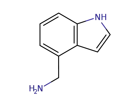 Molecular Structure of 3468-18-6 (4-AMINOMETHYLINDOLE)
