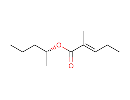 Molecular Structure of 140461-21-8 ((E)-(R)-<sup>(1)</sup>-1-methylbutyl 2-methyl-2-pentenoate)