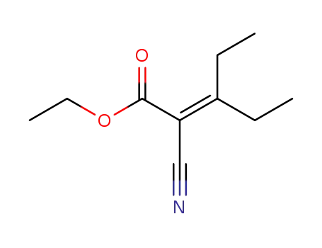 Molecular Structure of 868-04-2 (Ethyl2-cyano-3-ethyl-2-pentenoate)