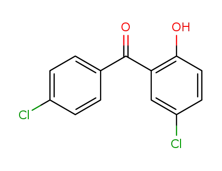 Molecular Structure of 61785-37-3 (Methanone, (5-chloro-2-hydroxyphenyl)(4-chlorophenyl)-)