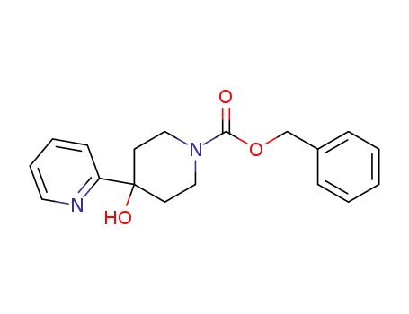 Molecular Structure of 161610-16-8 (Benzyl 4-hydroxy-4-(pyridin-2-yl)piperidine-1-carboxylate)