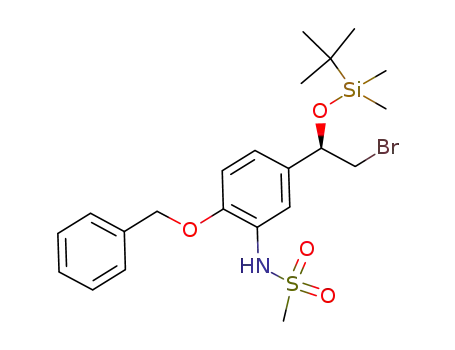 N-[2-(benzyloxy)-5-((1R)-2-bromo-1-{[tert-butyl(dimethyl)silyl]oxy}ethyl)phenyl]methane sulfonamide