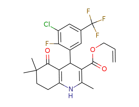 allyl 2,6,6-trimethyl-4-(2-fluoro-3-chloro-5-trifluoromethylphenyl)-5-oxo-1,4,5,6,7,8-hexahydroquinoline-3-carboxylate