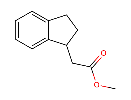 Molecular Structure of 58491-21-7 (methyl 2-(2,3-dihydro-1H-inden-1-yl)acetate)