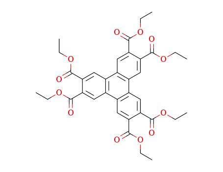Molecular Structure of 1402556-57-3 (triphenylene-2,3,6,7,10,11-hexacarboxylic acid hexaethyl ester)