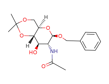 Molecular Structure of 50605-12-4 (Benzyl 2-Acetamido-2-deoxy-4,6-O-isopropylidene-b-D-glucopyranoside)