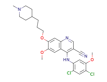 4-[(2,4-DICHLORO-5-METHOXYPHENYL)AMINO]-6-METHOXY-7-[(1-METHYL-4-PIPERIDIN-4-YL)METHOXY]-3 QUINOLINECARBONITRILE