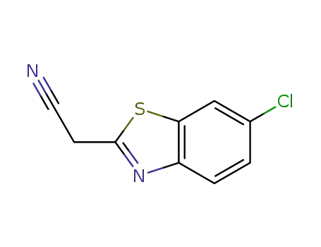 Molecular Structure of 157764-04-0 (2-Benzothiazoleacetonitrile,6-chloro-(9CI))