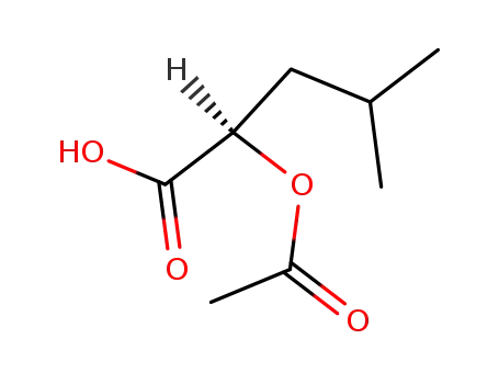 Molecular Structure of 19892-90-1 (Pentanoic acid, 2-(acetyloxy)-4-methyl-, (R)-)