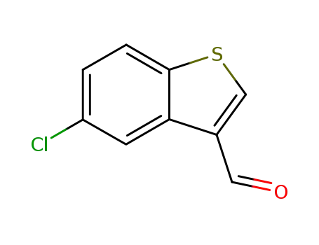 Molecular Structure of 16296-68-7 (5-CHLORO-1-BENZOTHIOPHENE-3-CARBALDEHYDE)